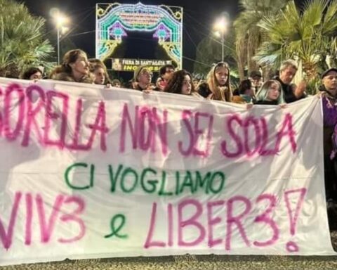 manifestazione dopo lo stupro del 2 febbraio a Catania