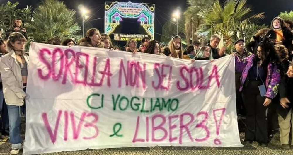 manifestazione dopo lo stupro del 2 febbraio a Catania