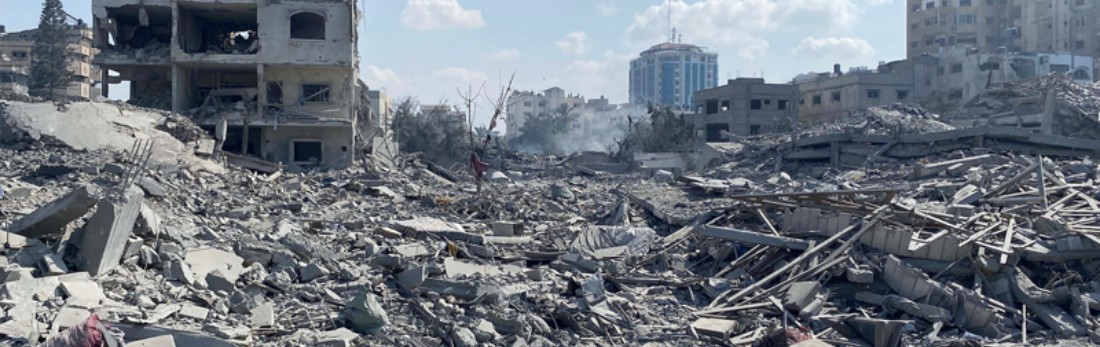 abitazioni distrutte a Gaza