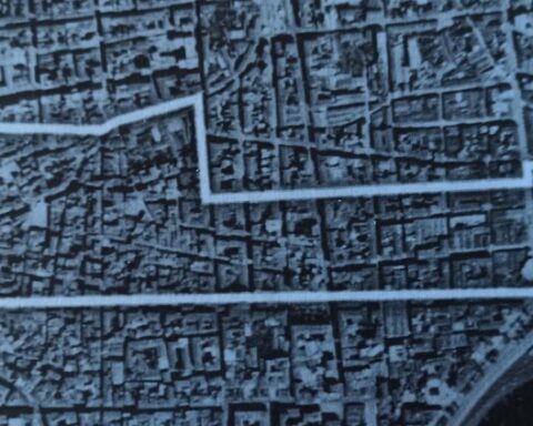 immagine cartografica dell'area demolita del quartiere San Berillo