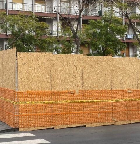 recinzione nuovo cantiere in piazza Cavour