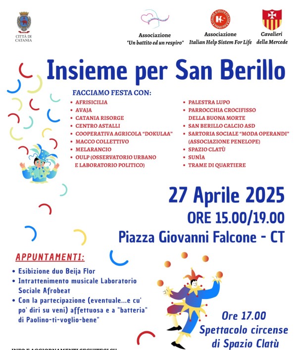 locandina festa Insieme per san Berillo