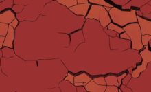 riproduzione parziale della copertina che rappresenta l'Italia segnata dalle fratture del terremoto