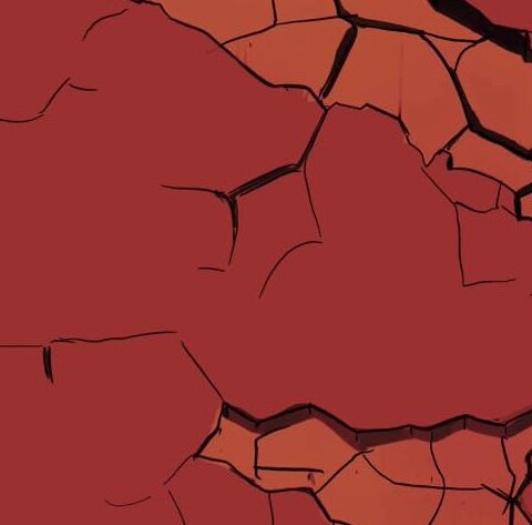 riproduzione parziale della copertina che rappresenta l'Italia segnata dalle fratture del terremoto