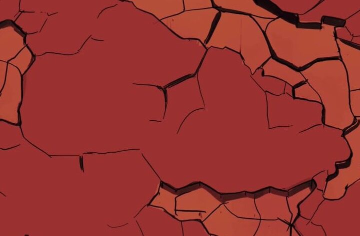 riproduzione parziale della copertina che rappresenta l'Italia segnata dalle fratture del terremoto