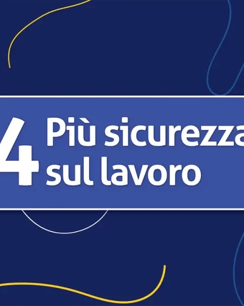 scritta su quarto quesito: più sicurezza sul lavoro