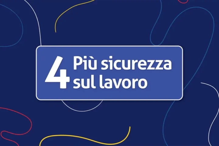 scritta su quarto quesito: più sicurezza sul lavoro