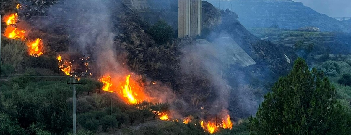 incendio nella zona di Partinico - 2023