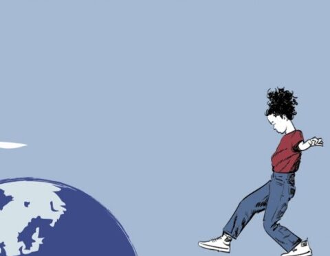illustrazione di Mauro Biani con la scritta "un'altra difesa è possibile"